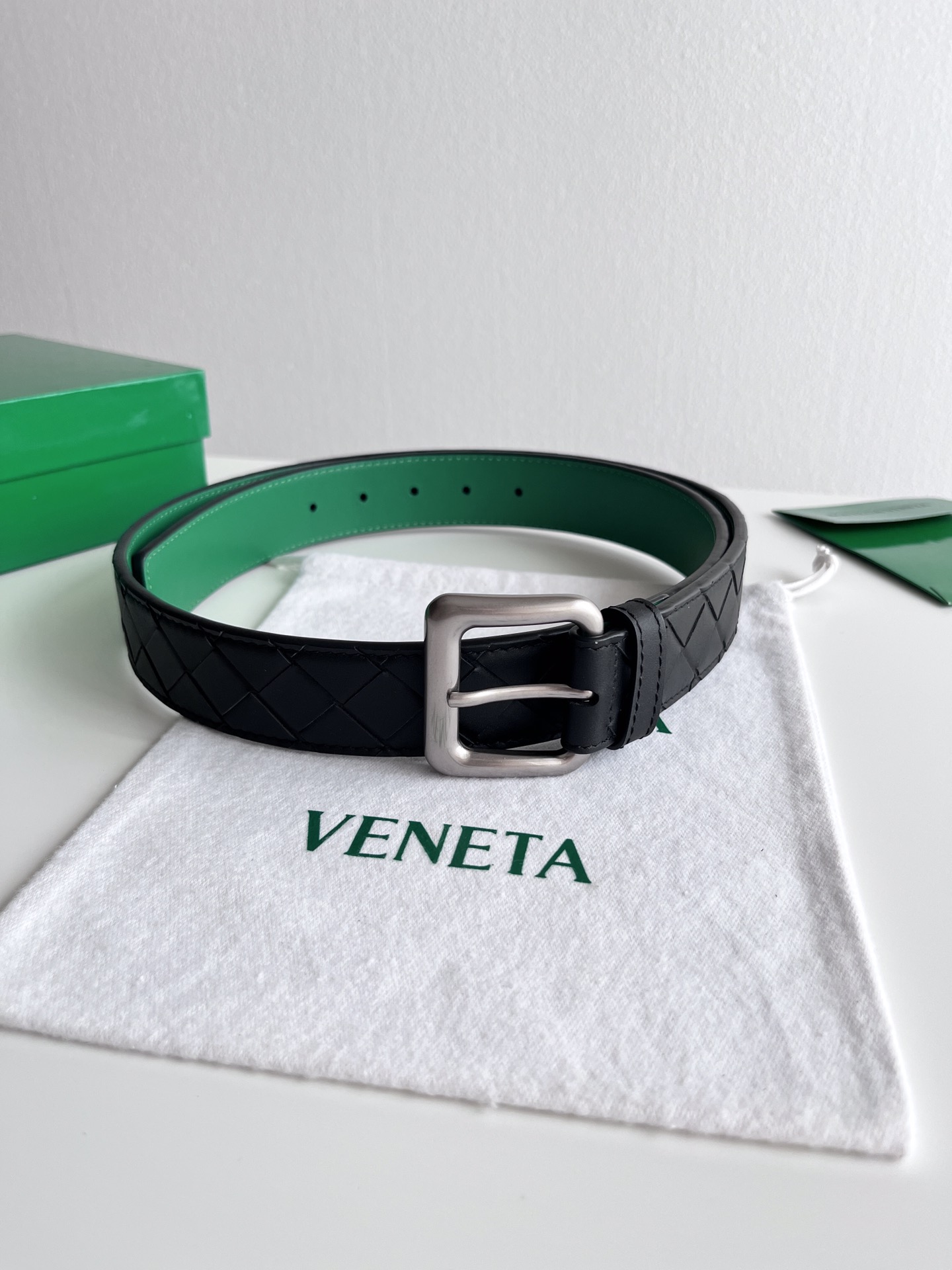 보테가 베네타 인트레치오 위빙 가죽 벨트35mm