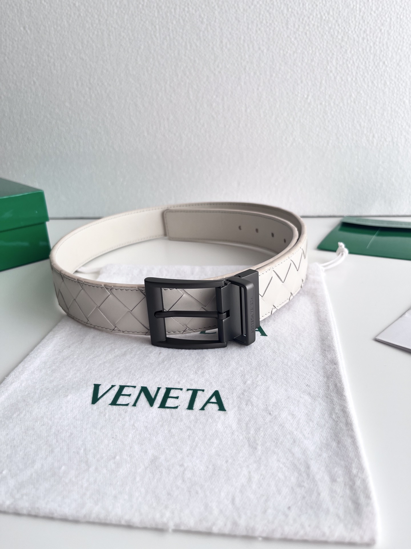 보테가 베네타 인트레치오 위빙 가죽 벨트35mm