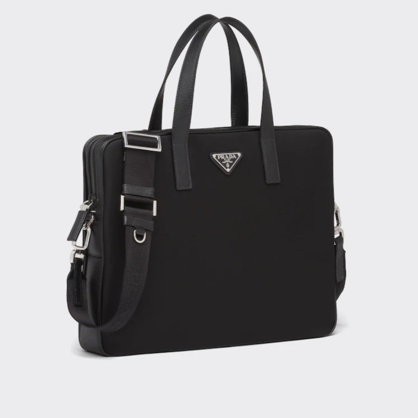 PRADA 리나일론 가죽 브리프케이스 2VE368 36*28*4cm