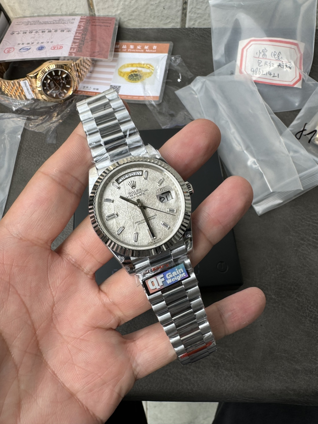 QF l 2836 무브먼트 l 40mm l 데이데이트 Day-date 186g