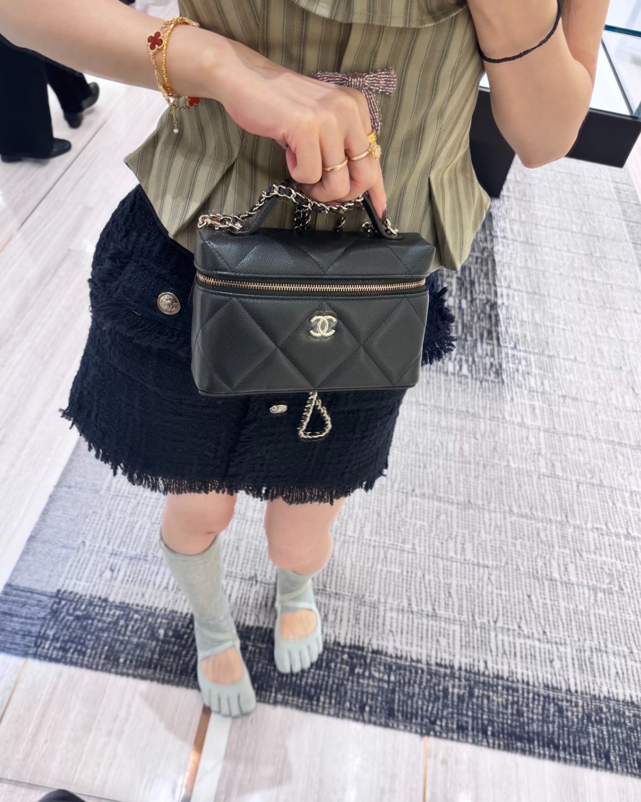 샤❤넬 체인 코스메틱 케이스 AP4936 17*19.5*5cm