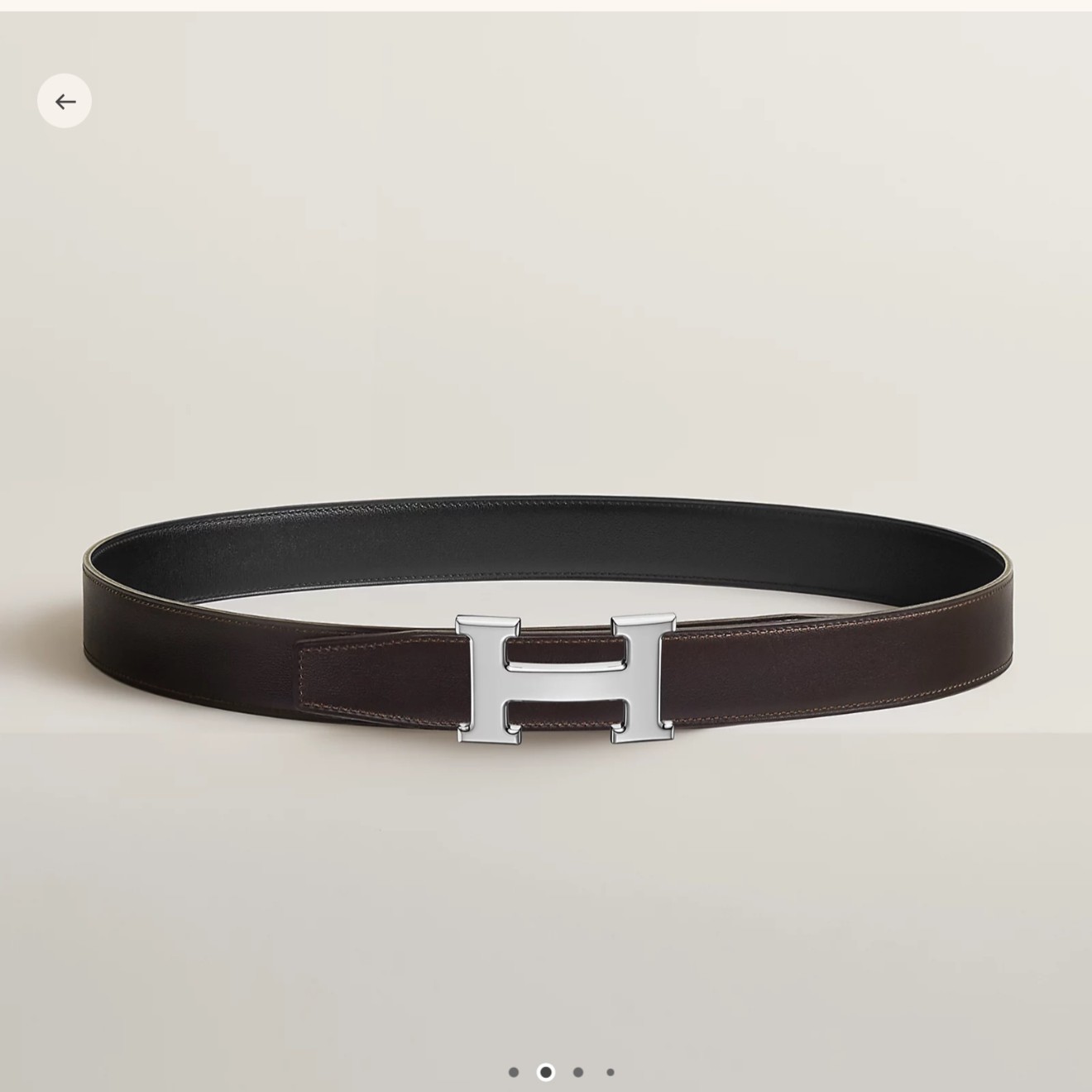 H 벨트 버클 & 리버서블 가죽 스트랩 32mm