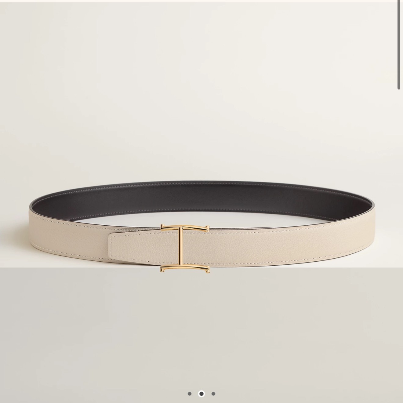 에르메스 S Serif 벨트 버클 리버서블 가죽 스트랩 32mm