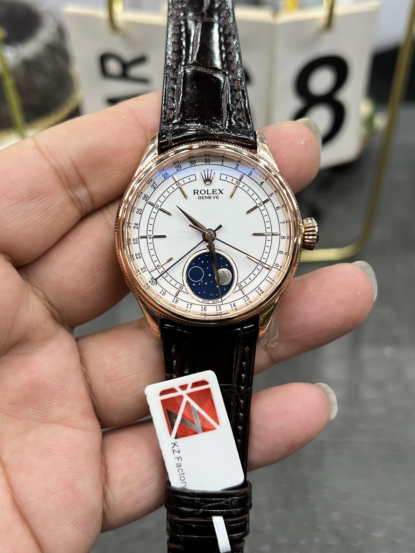 KZ l cal 3195 l 39mm l 롤렉스 첼리니 문페이즈 시계 워치