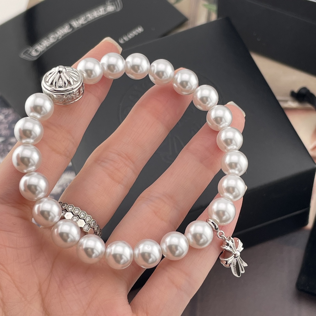 크롬하츠 x 미키모토 진주 비즈 팔찌