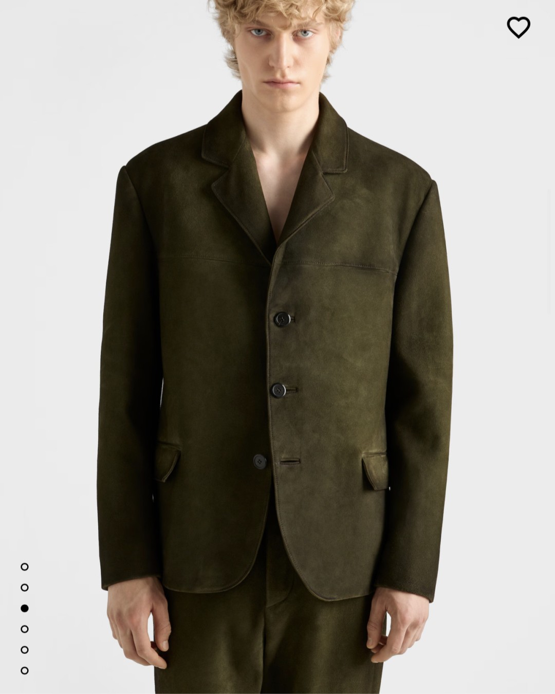 프라다 스웨이드 자켓 포레스트 그린