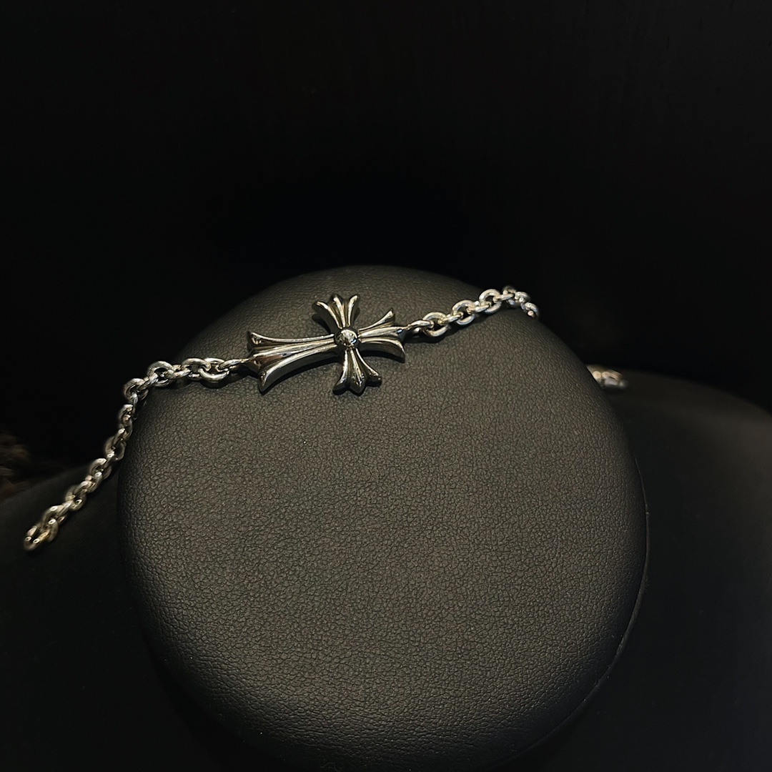 크롬하츠 타이니 크로스 ne 체인 팔찌  925 실버