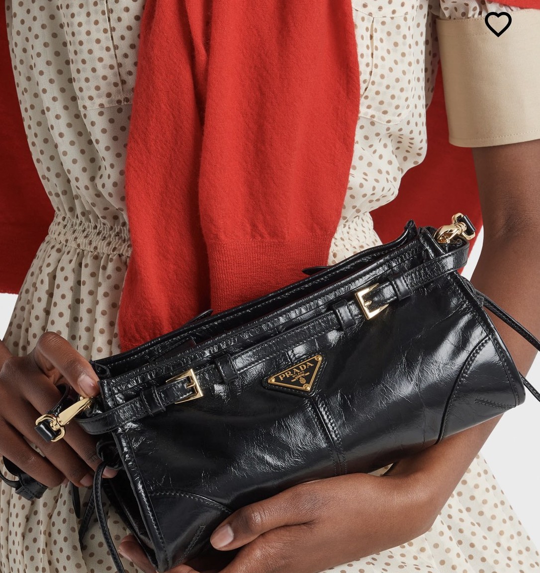 프 라 다 스몰 가죽 숄더백 퓨터 1BH215 26*14*12cm