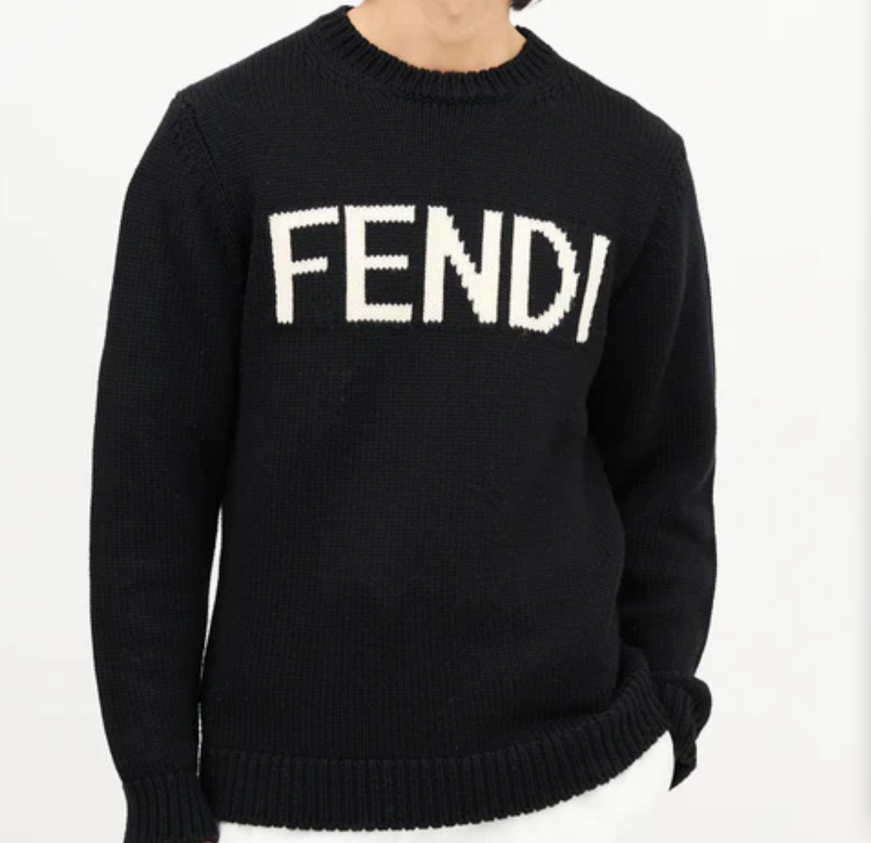 펜디 로고 인타르시아 니트 점퍼  L사이즈