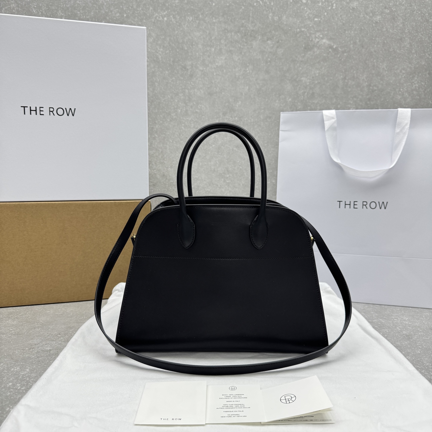 THE  ROW Margaux 12  가죽 백 32X15x25cm