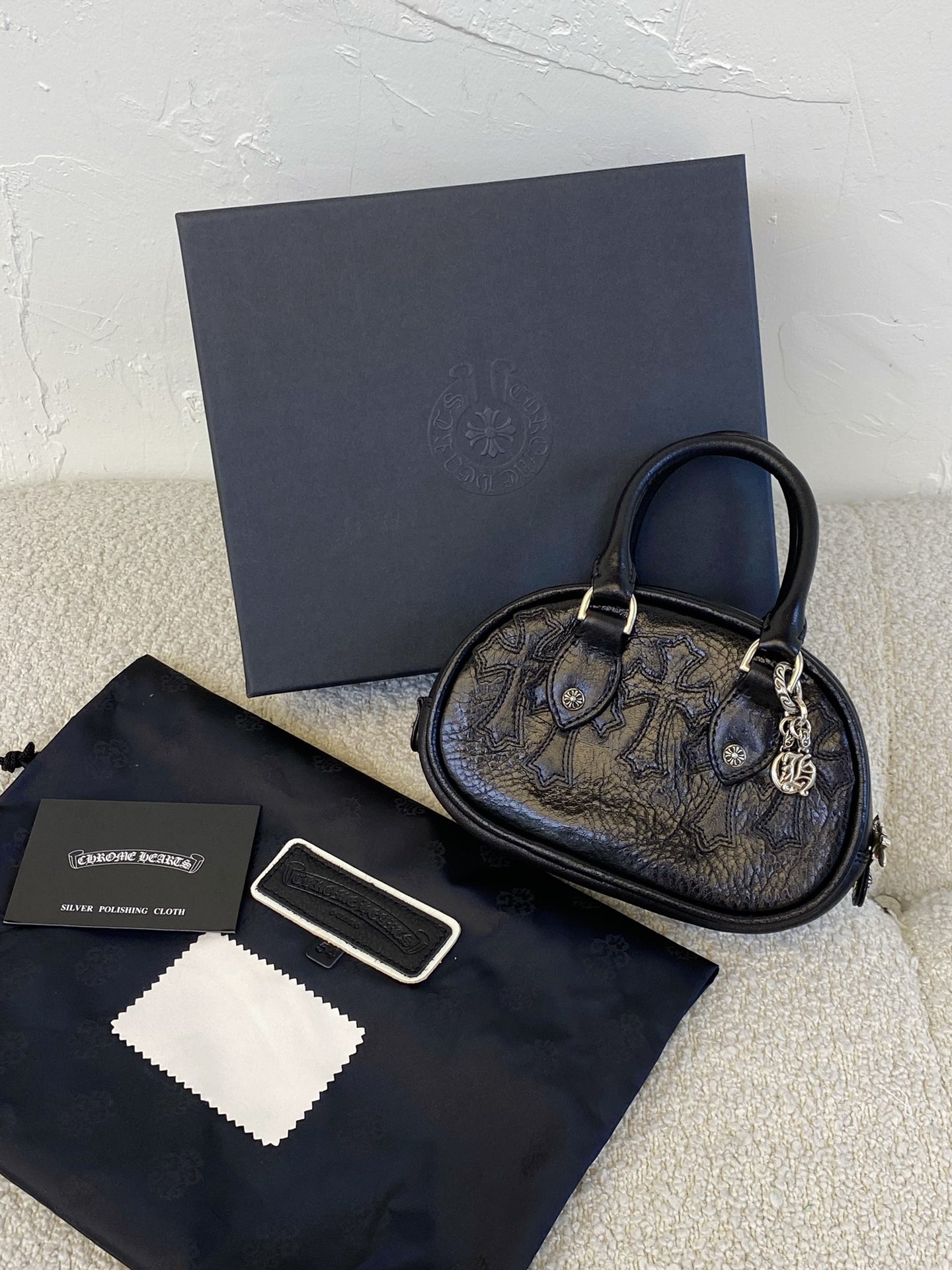 Chrome Hearts Cemetery Cross Tiny Gym Bag 20×22×8cm