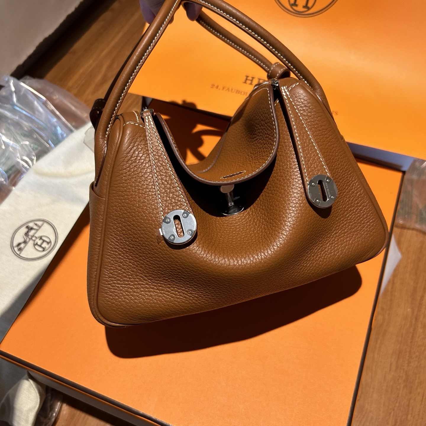 M9 Herme*  Lindy 26cm 클레멘스 가죽